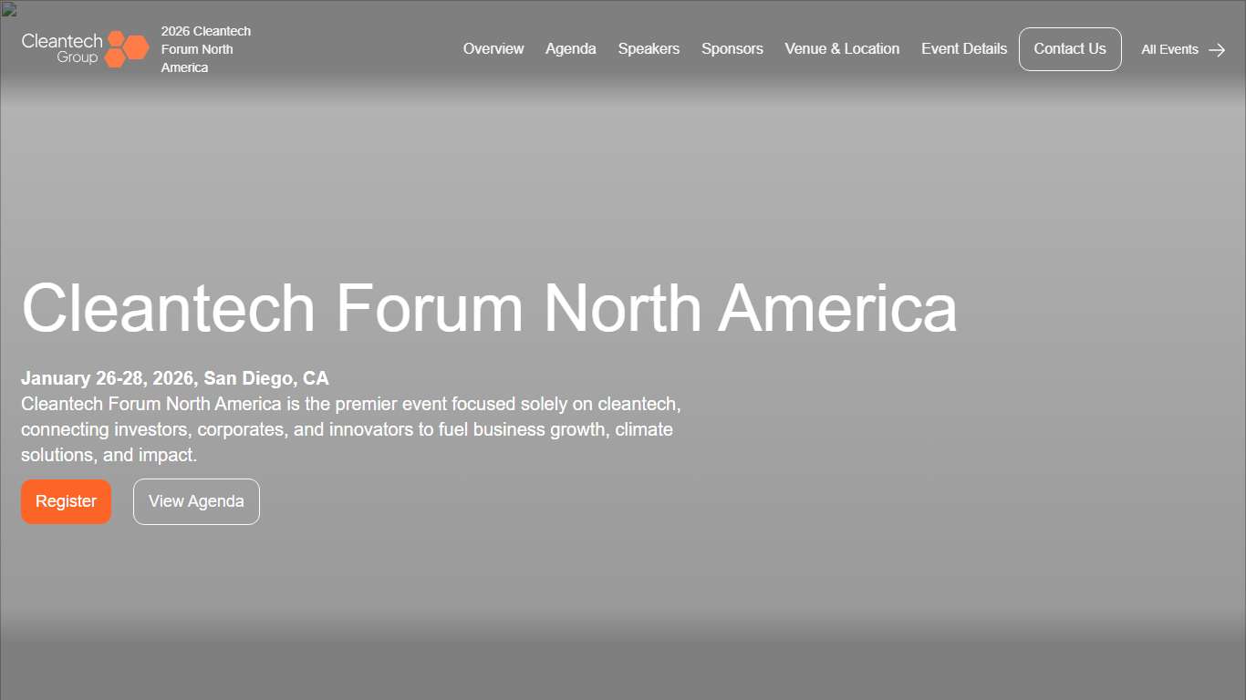 2026 Cleantech Forum North America Cleantech Group